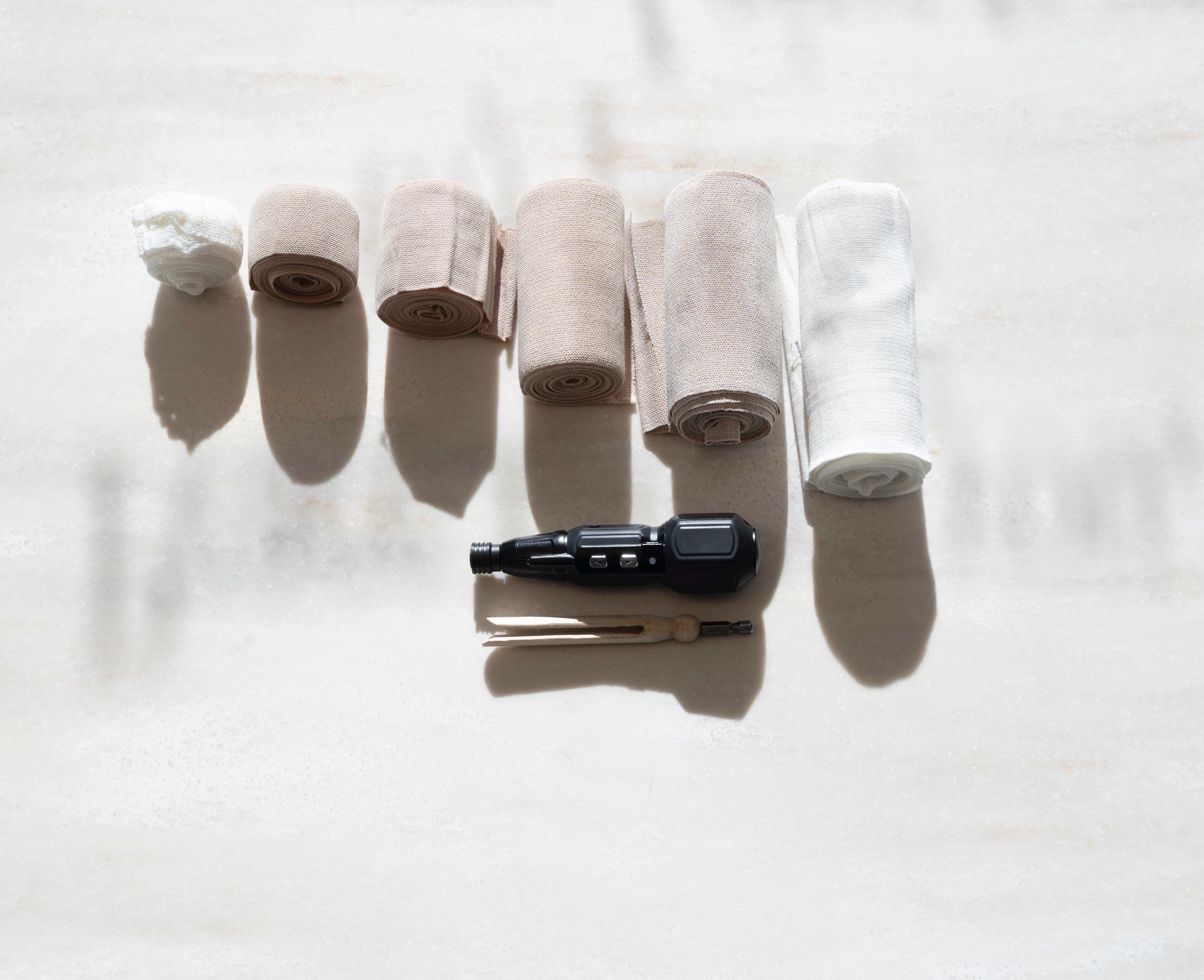 Rechargeable Bandage Roller Super Fast Rolling Wraps and Bandages Reduce Hand Strain, Energy and Time Saver, For Clinics, Spa, and Home Use.