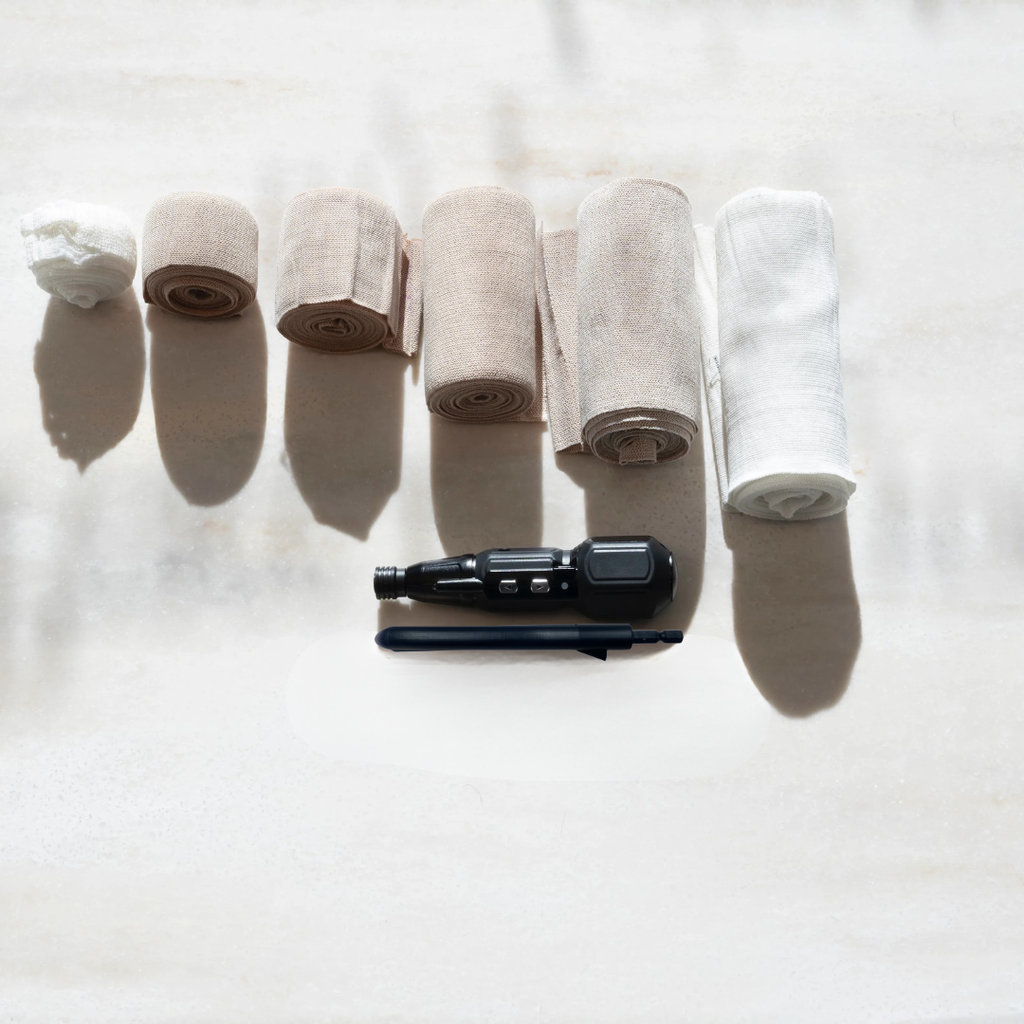 Rechargeable Bandage Roller Super Fast Rolling Wraps and Bandages Reduce Hand Strain, Energy and Time Saver, For Clinics, Spa, and Home Use.