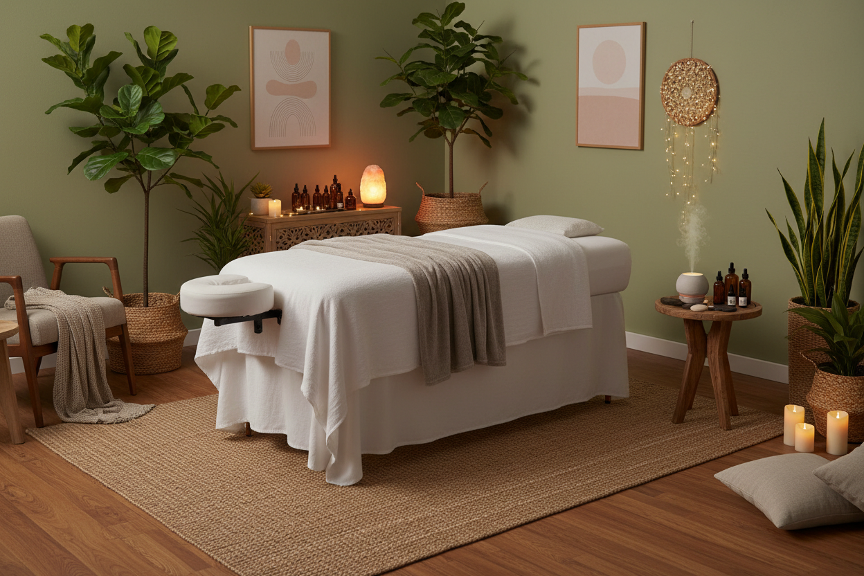 Home massage setup