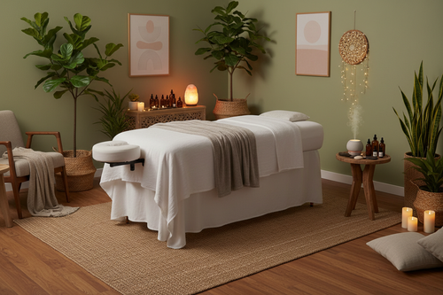 Home massage setup